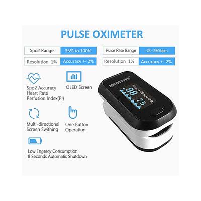 Meditive Fingertip Pulse Oximeter (MPE01) 1's - Thermometer & Oximeter