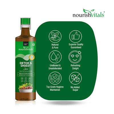 NourishVitals Detox & Digest Juice 500 ml - Ayurvedic Juices