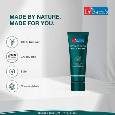 Dr Batra's Instant Glow Face Wash - Turmeric (Pack of 2 x 100 gm) - Face Washes