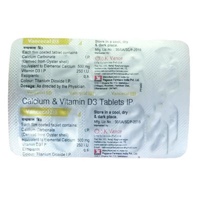 VANCECAL D3 Tablet 10's - Supplements-Cal