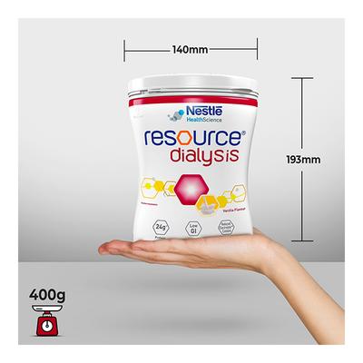 Nestle Resource Dialysis Powder - Vanilla Flavour 400 gm (Pet Jar) - Daily Health Drinks