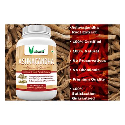 Vubasil Ashwagandha 800 mg Capsule (Pack of 5 x 60's) - Ashwagandha