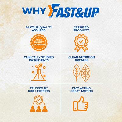Fast&Up EAA Intra Training Supplement (30 Servings) - Lemon Zest Flavour 390 g - Workout Essentials