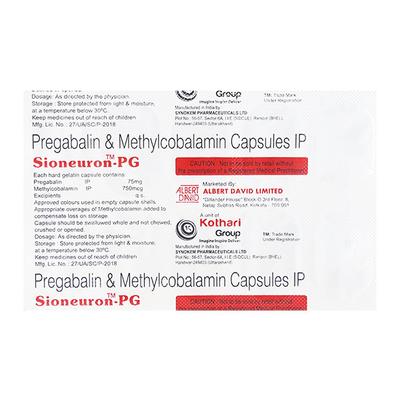 Sioneuron PG 75/750mcg Capsule 10'S - Neuropathic Pain-Dru