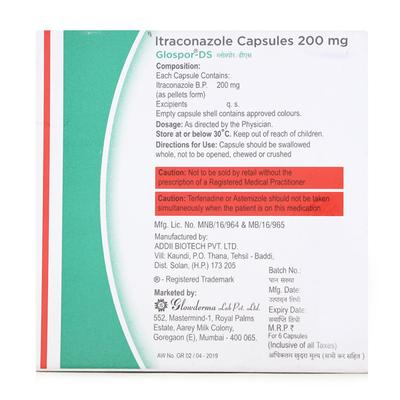 GLOSPOR DS Capsule 6's - Fungal Infections-Anf