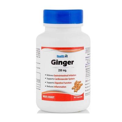 HealthVit Ginger 250 mg Capsule 60's - Herbal Dietary Supplement