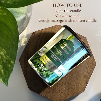 Vedic Valley Lemongrass Anti Cellulite Body Massage Candle Certified Natural 200 gm - Others