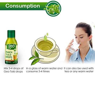 Geo Panch Tulsi Drops (Pack of 2 x 20 ml) - Cough & Cold (Ayush)