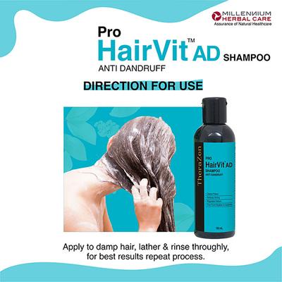 Millennium Herbal Care Pro Hairvit Anti Dandruff Shampoo (Pack of 2 x 100 ml) - Shampoos