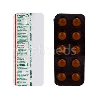 Neual 5mg Tablet 10'S - Hypertension-Cal