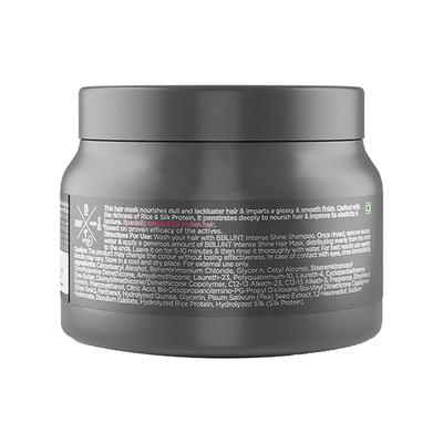 Bblunt Intense Shine Hair Mask with Rice and Silk Protein for Softer, Smoother and Shinier Hair 250 gm - Hair Masks & Packs