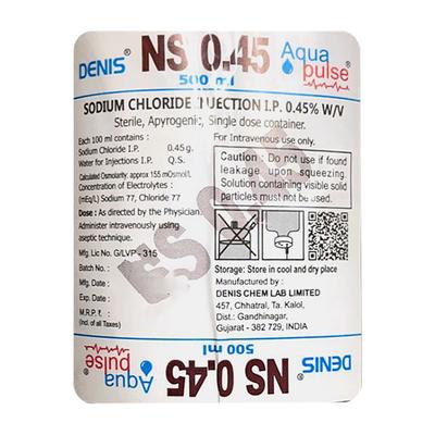 NS(DENIS CHEM) 0.45% Infusion 500ml - Supplements-Int