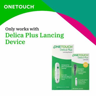 OneTouch Delica Plus Lancets (Pack of 25's) - Blood Glucose Monitors/Test Strips