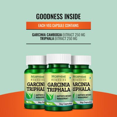 Morpheme Remedies Garcinia Triphala - 500mg Extract 60's - Herbal Dietary Supplement