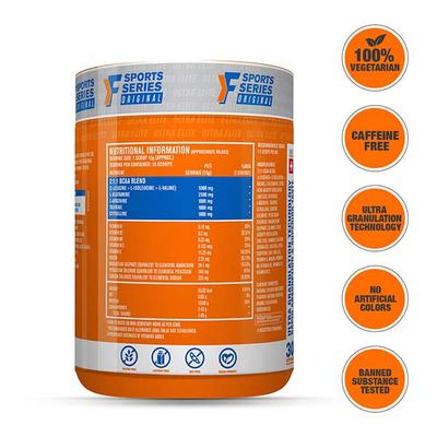 Fast&Up BCAA Supplement Powder - Orange Flavour 450 gm - Bcaa Supplements