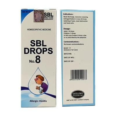 SBL Drops No.8 for Allergic Rhinitis 30 ml - Homeopathic Drops