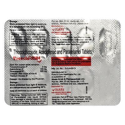 Voceclo Mr 4Mg Tablet 10's - Muscle Cramps/Spasticity-Mus
