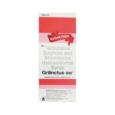 GRILINCTUS BM SUGAR FREE Syrup 100ml - Cough And Cold-Cou