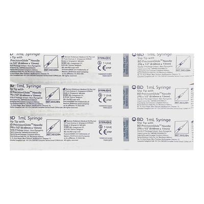 BD PrecisionGlide Syringe (27G X 1/2) (0.40 mm x 13 mm) (REF 303284) 1 ml - Surgical Instruments