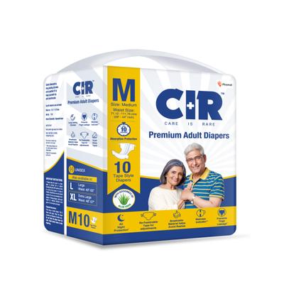 CIR Premium Adult Diapers - Tape (M) 10's - Adult Diapers & Pads