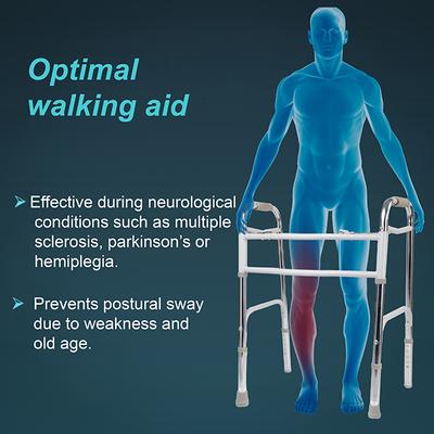 Tynor Walker Invalid's HD All Pods (UN) (L 34) - Silver - Walker & Walking Stick