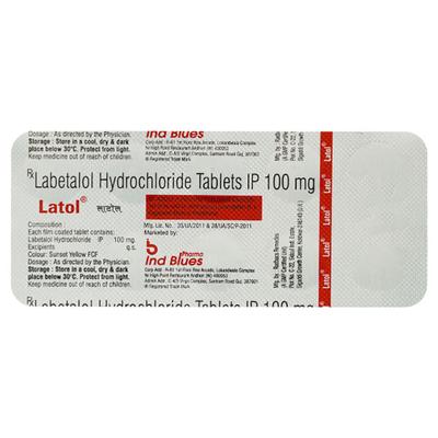 LATOL 100mg Tablet 10's - Hypertension-Bet