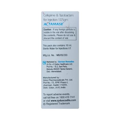 Actamase 1.125gm Injection 1'S - Bacterial Infections-Cep
