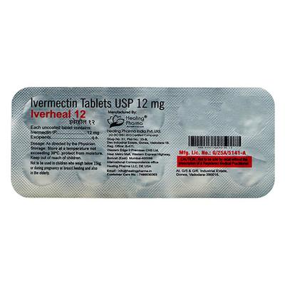 IVERHEAL 12 Tablet 10's - Parasitic Worms-Ant
