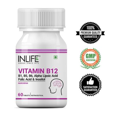 Inlife Vitamin B12 Alpha Lipoic Acid (Ala) for Cognitive Memory Health 60's - Multi-Vitamins