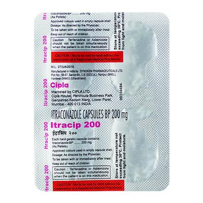 Itracip 200mg Capsule 4'S - Fungal Infections-Anf