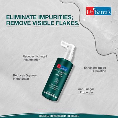 Dr Batra's Dandruff Cleansing Shampoo 100 ml + Anti-Dandruff Hair Serum 100 ml + Conditioner 125 ml - Hair Treatment