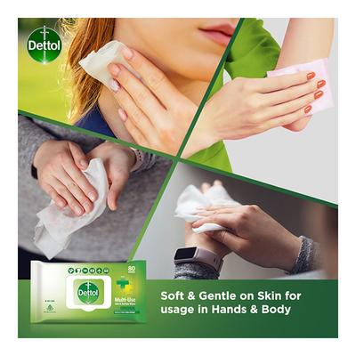 Dettol Multi-Use Skin & Surface Wipes - Original 80's - Facial Wipes & Tissues