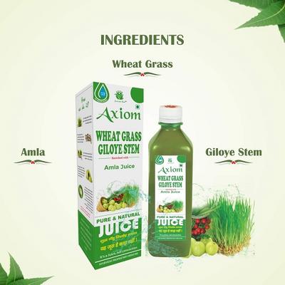 Axiom Jeevan Ras Wheat Grass Giloye Stem Juice 1 ltr - Ayurvedic Juices