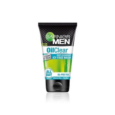 Garnier Men Oil Clear Deep Cleansing Icy Face Wash - Clay D-Tox 100 gm - Face Wash & Cleansers