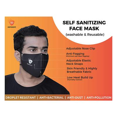 Defend99 Reusable Face Mask - Multi Colour 3's - Face Mask
