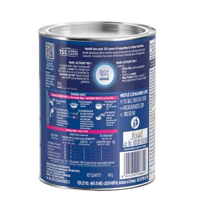 Nestle Lactogen Pro 1 (Upto 6 Months) Powder 400 gm (Tin) - Baby And Infant Supplements