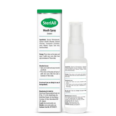 West Coast SteriAll Enzyme Based Mouth Spray 30 ml - Mouth Refreshners