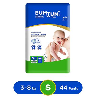 Bumtum Ultrasoft Baby Diaper Pants (S) 44's - Diapers & Wipes