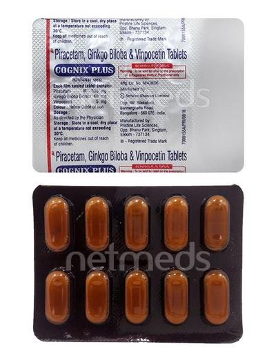 Cognix Plus 60/800/5mg Tablet 10'S - Nootropics And Neurotrophics