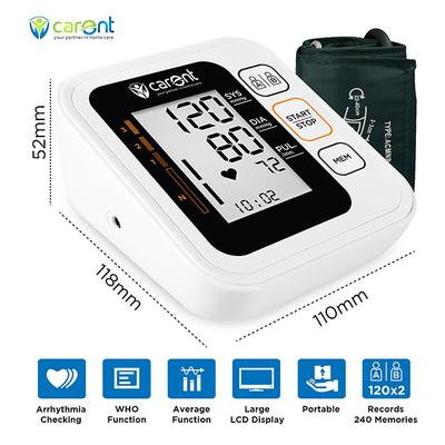 Carent Arm Blood Pressure Monitor (B70) - Blood Glucose Monitors/Test Strips