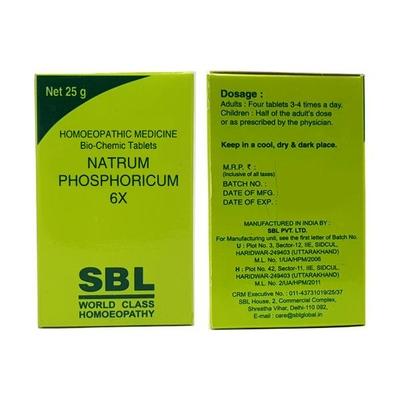 SBL Natrum Phosphoricum 6X Tablet 25 gm - Bio-Chemic