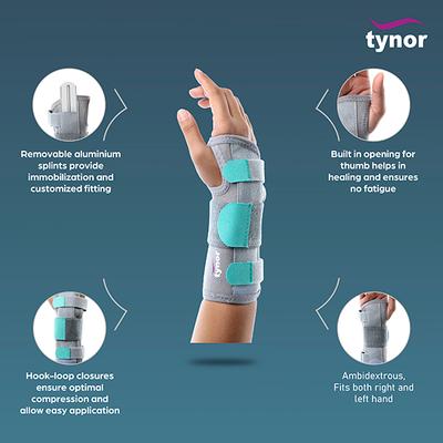 Tynor Wrist Splint (Ambidextrous) (L) (E 43) - Knee/Ankle/Leg/Foot Supports