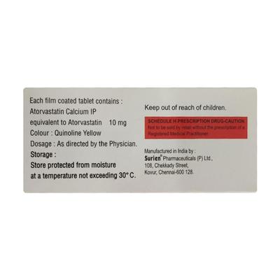 FPSTATIN 10 Tablet 10's - High Cholesterol-Dys