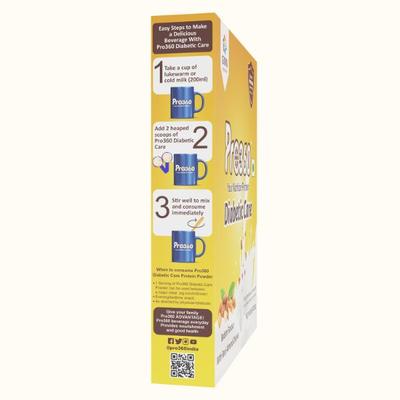 Pro360 Diabetic Care Nutrition Powder - Badam with Real Almond Chunks (Refill Pack) 200 gm - Protein Supplements