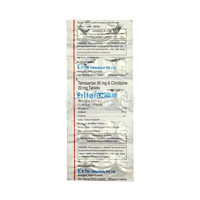 Eritel LN HS 80mg Tablet 10'S - Hypertension-Ang