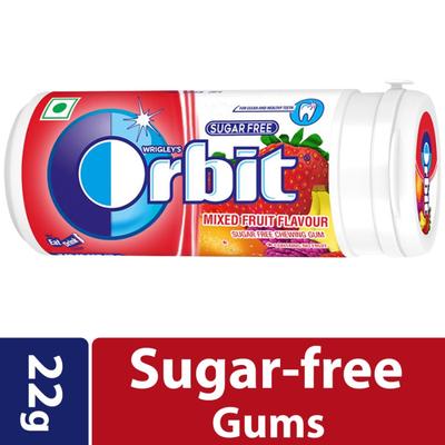 Wrigley's Orbit Chewing Gum (Sugar Free) - Mixed Fruit 22gm - Nutritional Bars