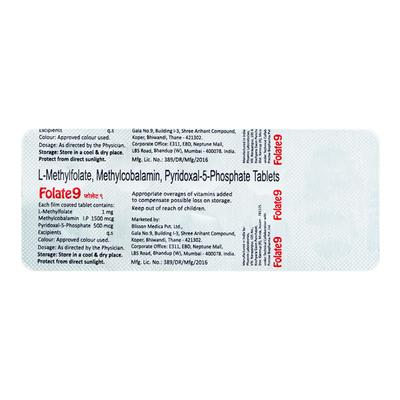 FOLATE 9 Tablet 10's - Supplements-Sup
