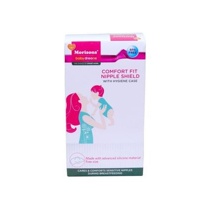 Morisons Baby Dreams Comfort Fit Nipple Shield With Hygiene Case - Free Size 1's - Breast Pads & Shields
