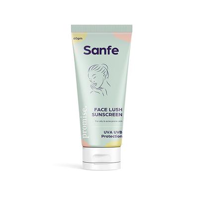 Sanfe Promise Face Lush Sunscreen Cream - UVA UVB Protection 60 gm - Face Sunscreen
