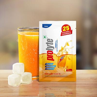 Prolyte Energy Drink Powder - Orange Flavour 100 g - Energy Drinks